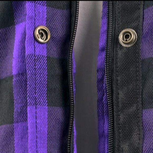 RIDERACT® Women Flannel Shirt with Long Sleeve Summer Purple Large Shirt - Picture 8 of 13